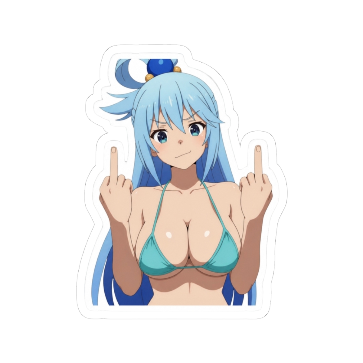 Anime Middle Finger - Aqua | Konosuba