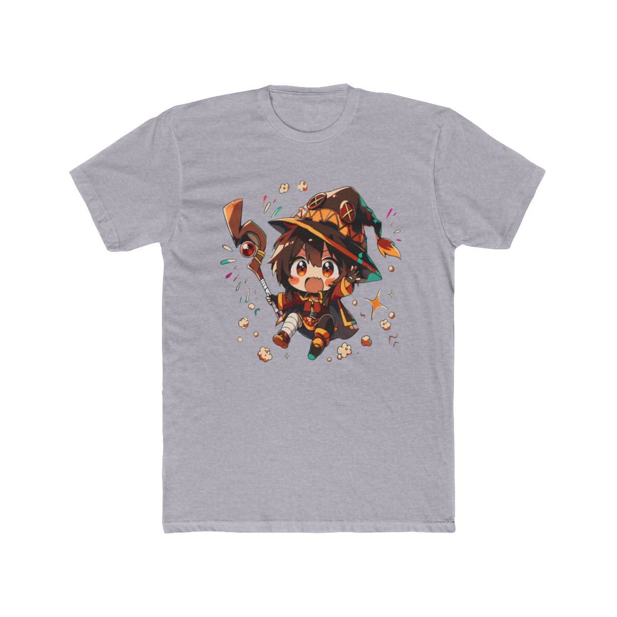 Chibi Megumin With Explosion Staff T Shirt | Konosuba - alternate angle 5, merchandise